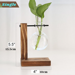 Load image into Gallery viewer, Terrarium Bulb with Vintage Wooden Stand
