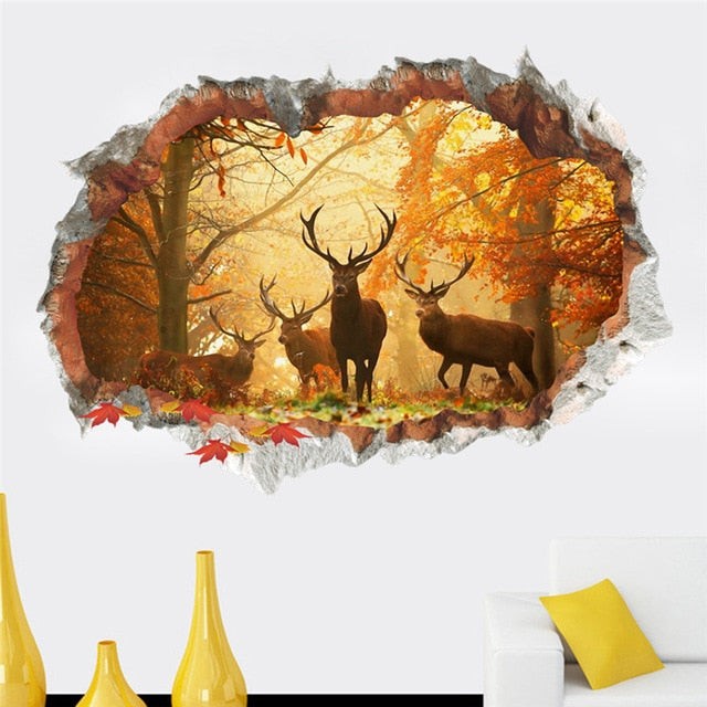 Autumn Foliage 3D Mural Art Decals