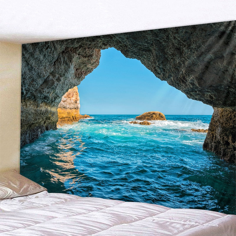 Seascape Cave Tapestry