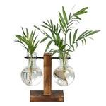 Load image into Gallery viewer, Terrarium Bulb with Vintage Wooden Stand

