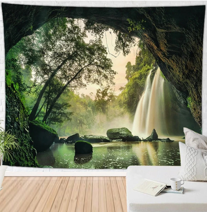 Cavern Waterfall Tapestry