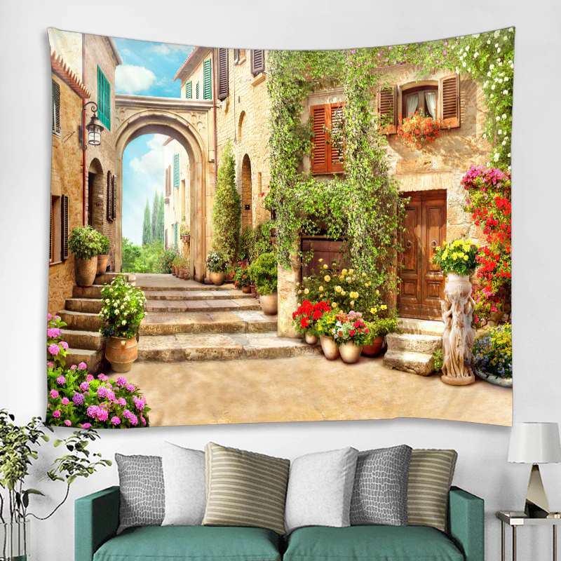 Romantic Architecture Tapestry