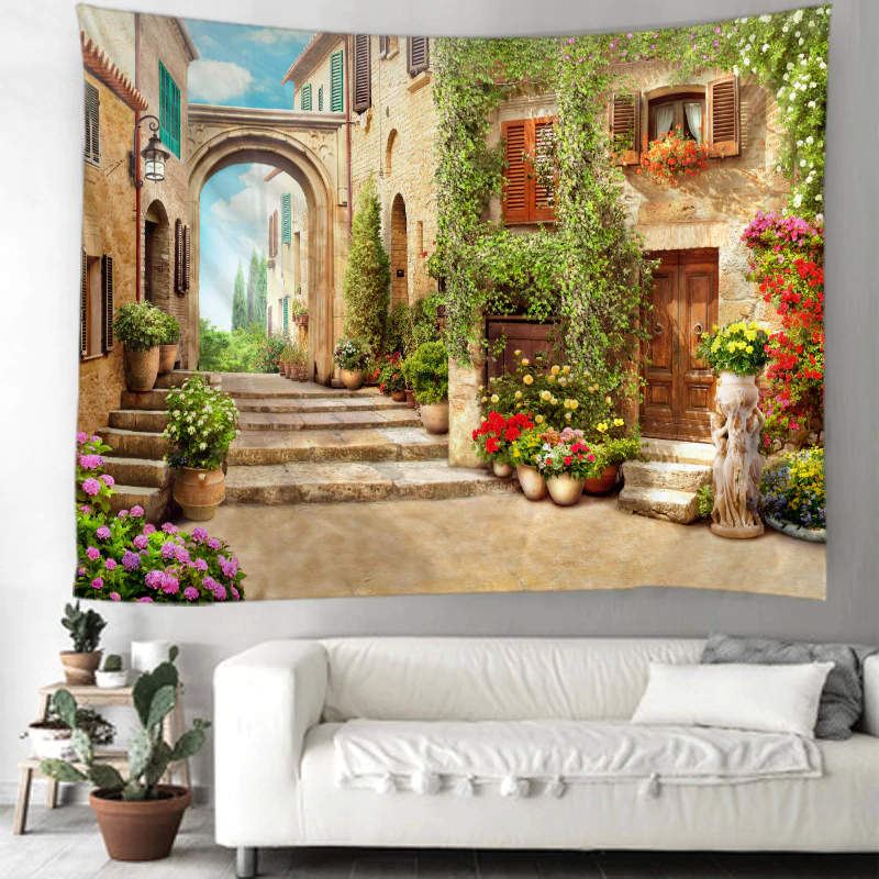 Romantic Architecture Tapestry