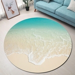 Load image into Gallery viewer, Peaceful Waves Memory Foam Anti-Slip 3D Round Rug
