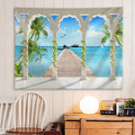 Load image into Gallery viewer, Serene Pier Front Tapestry
