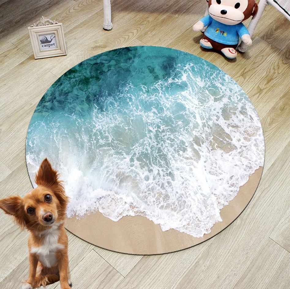 Splish Splash Anti-Slip 3D Round Rug – Paradisetopia