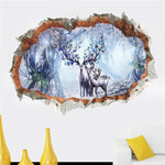 Load image into Gallery viewer, Majestic Reindeers 3D Mural Art Decals
