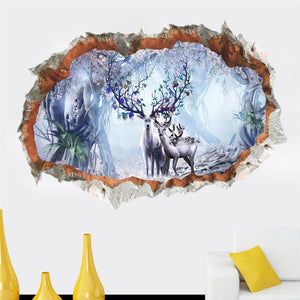 Majestic Reindeers 3D Mural Art Decals