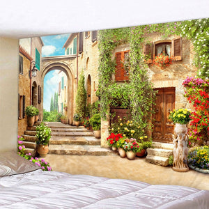 Romantic Architecture Tapestry