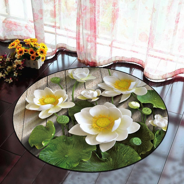 Flowers Anti-Slip Rug