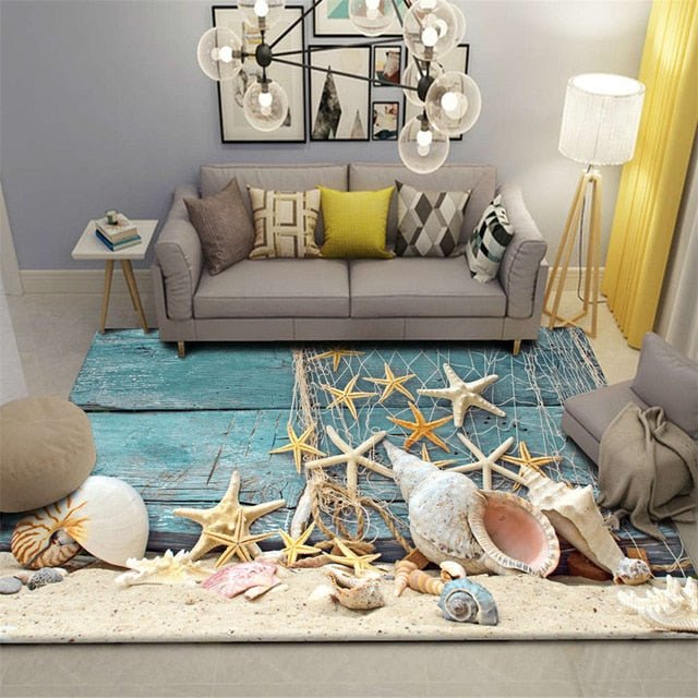 Starfish Lover Anti-Slip 3D Rug