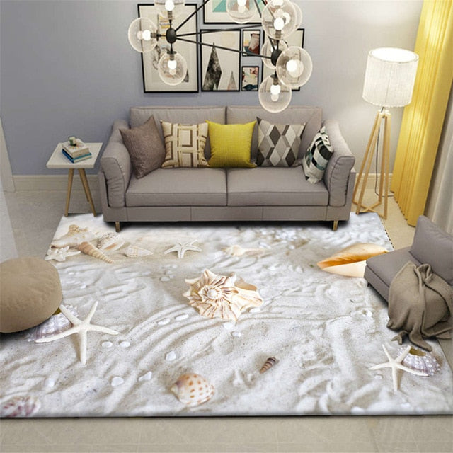 Sandy Beach Anti-Slip 3D Rug