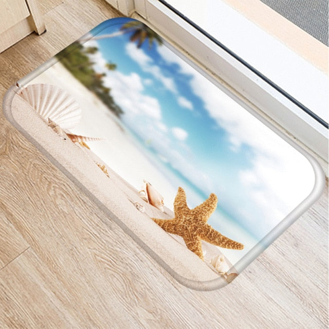 Sea Shell Starfish Anti-Slip Mat