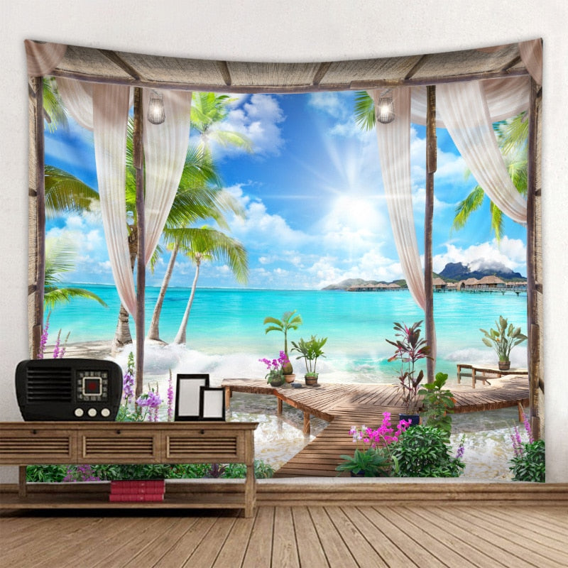 Beach Paradise Tapestry